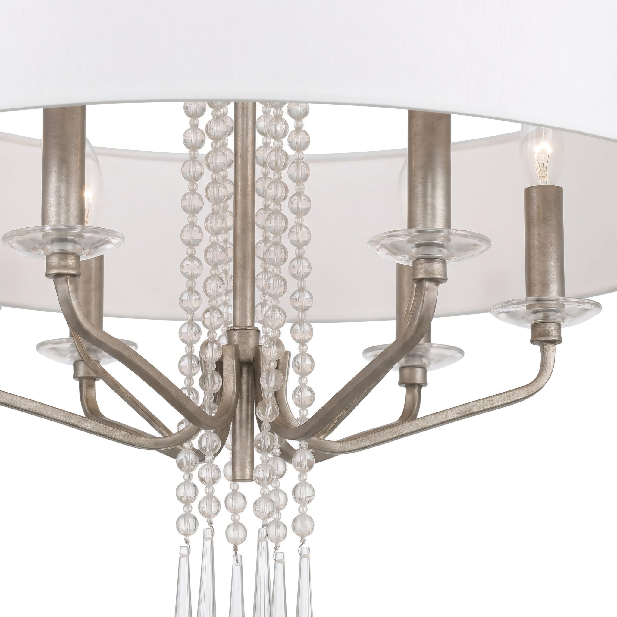 Barcelona 6 Light Pendant w/Shade - Transcend Silver