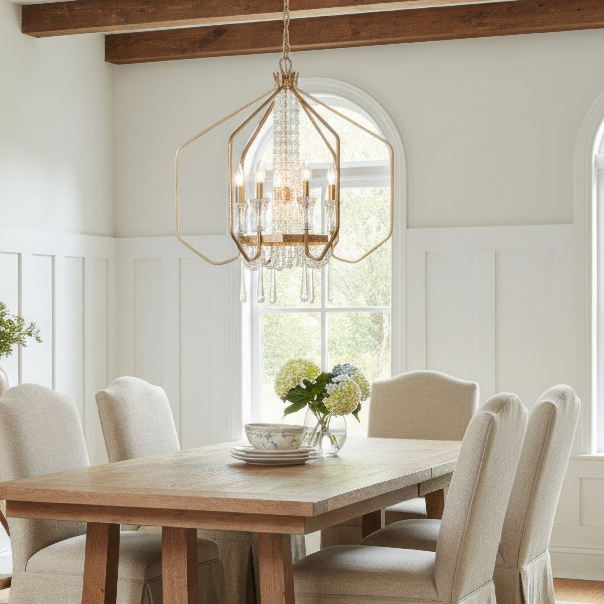 Barcelona 7 Light Crystal Pendant - Brass Kisser
