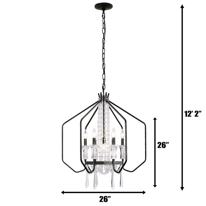 Barcelona 270P07OX 7-Light Pendant Light - Onyx