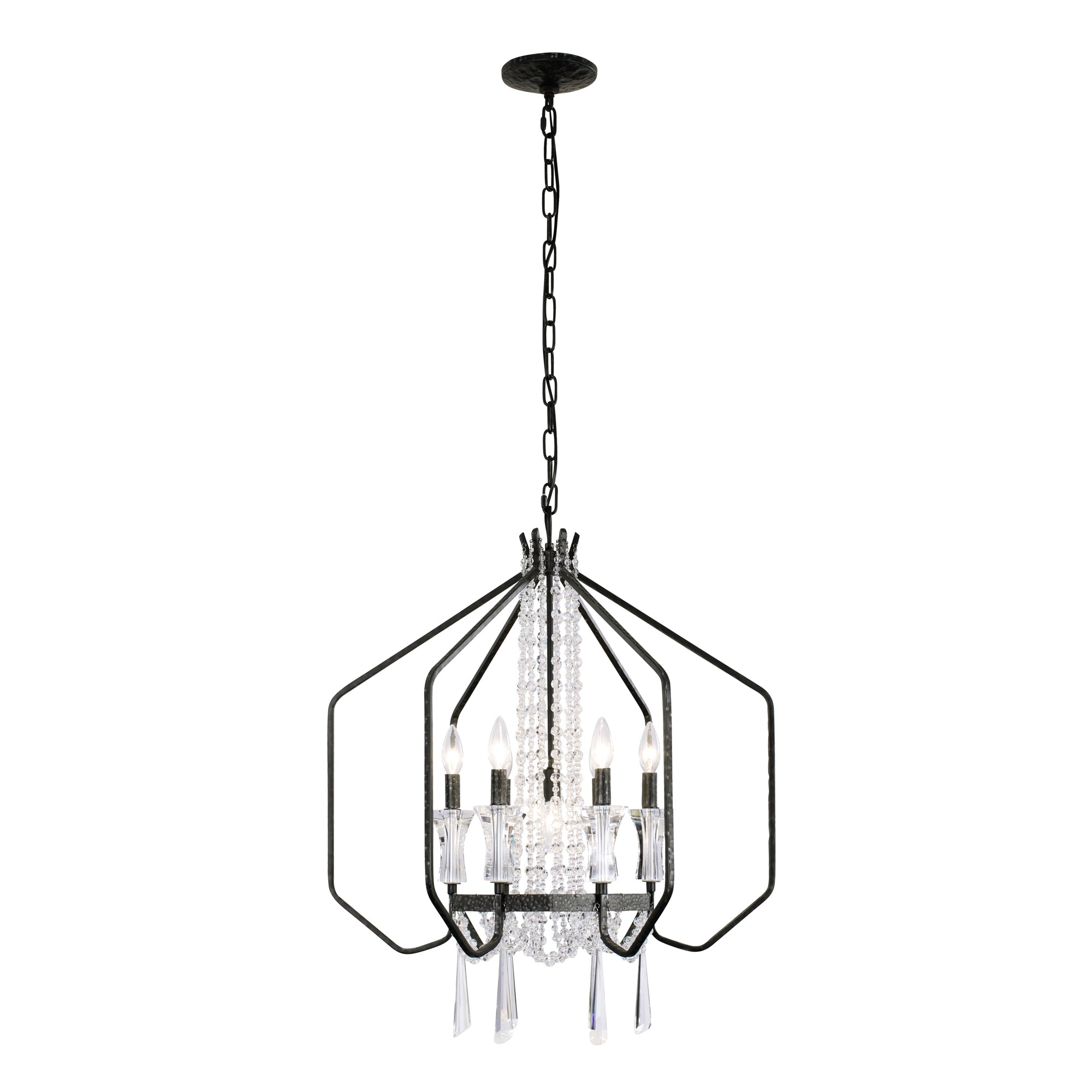 Barcelona 7 Light Crystal Pendant - Onyx