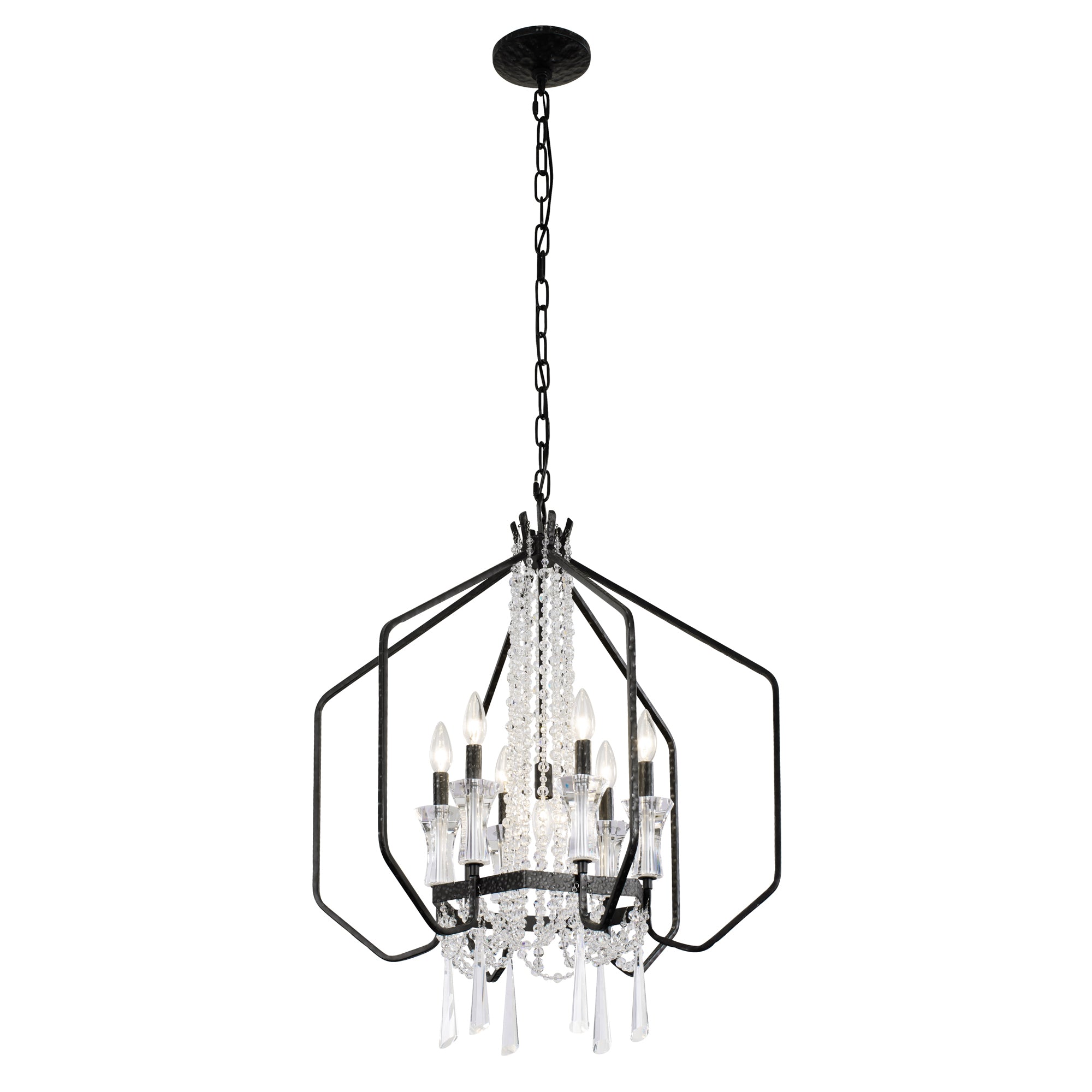 Barcelona 7 Light Crystal Pendant - Onyx