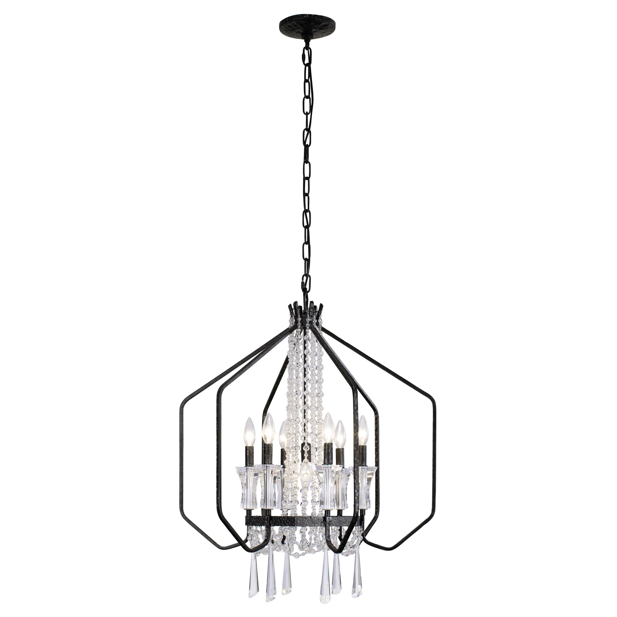 Barcelona 7 Light Crystal Pendant - Onyx