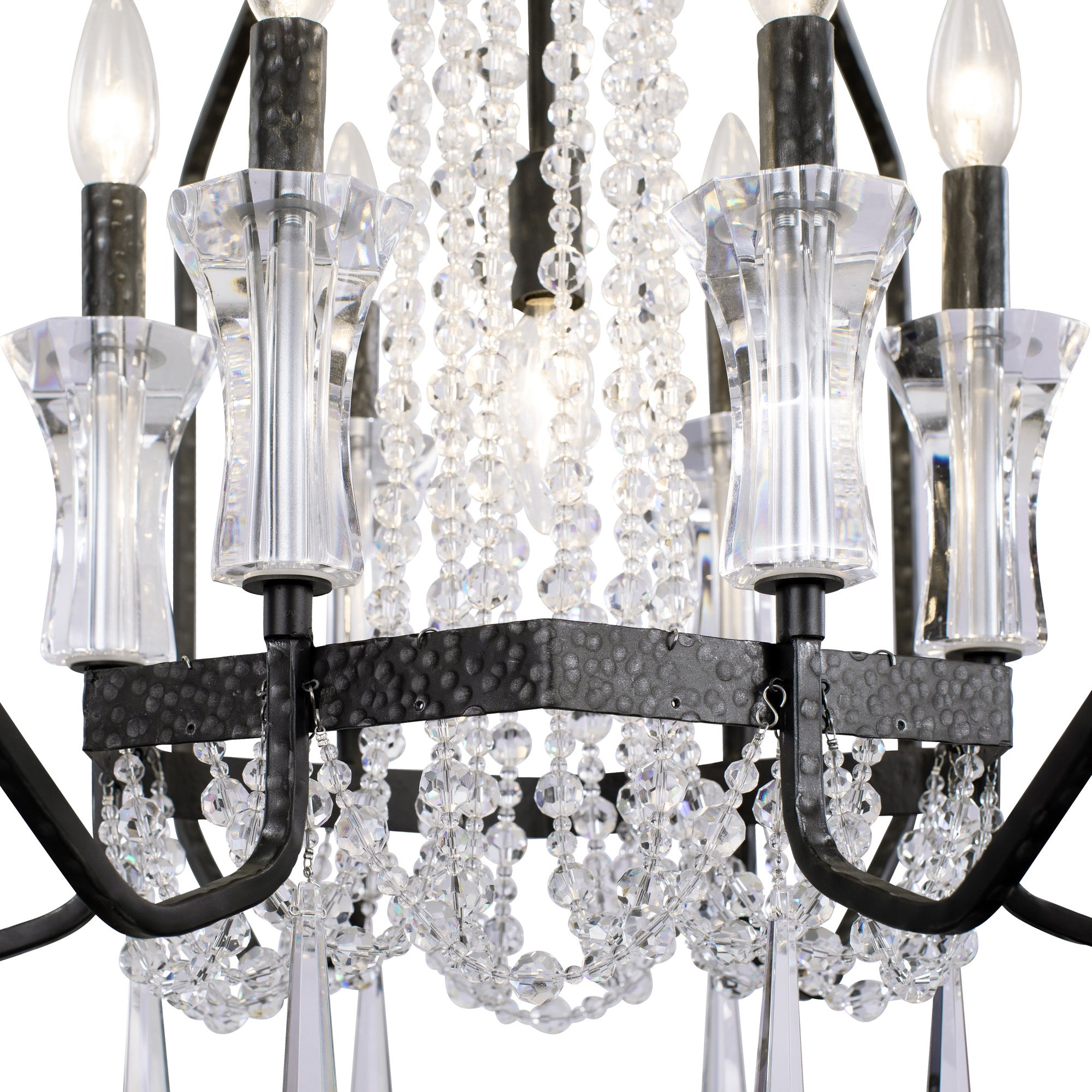 Barcelona 7 Light Crystal Pendant - Onyx