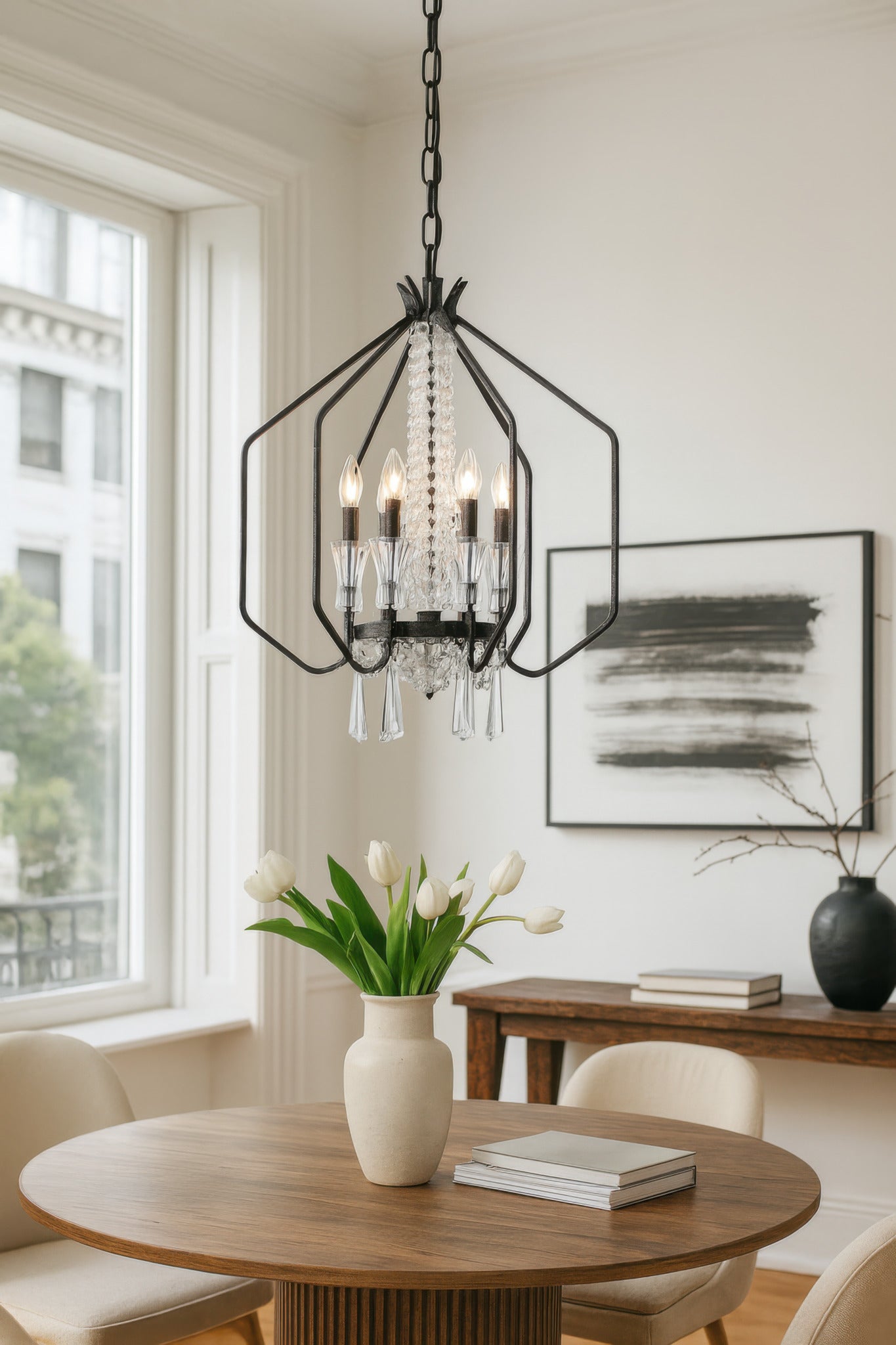 Barcelona 7 Light Crystal Pendant - Onyx