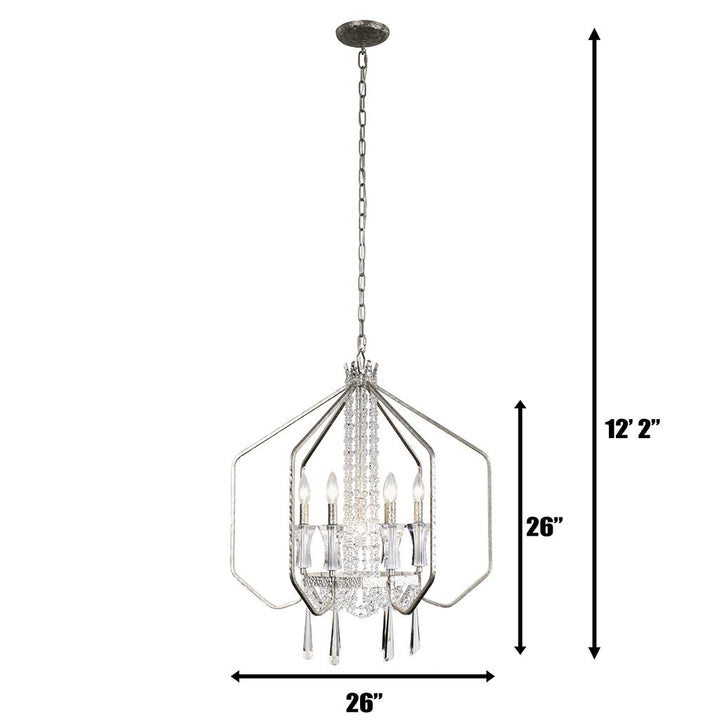 Barcelona 270P07TR 7-Light Pendant Light - Transcend Silver