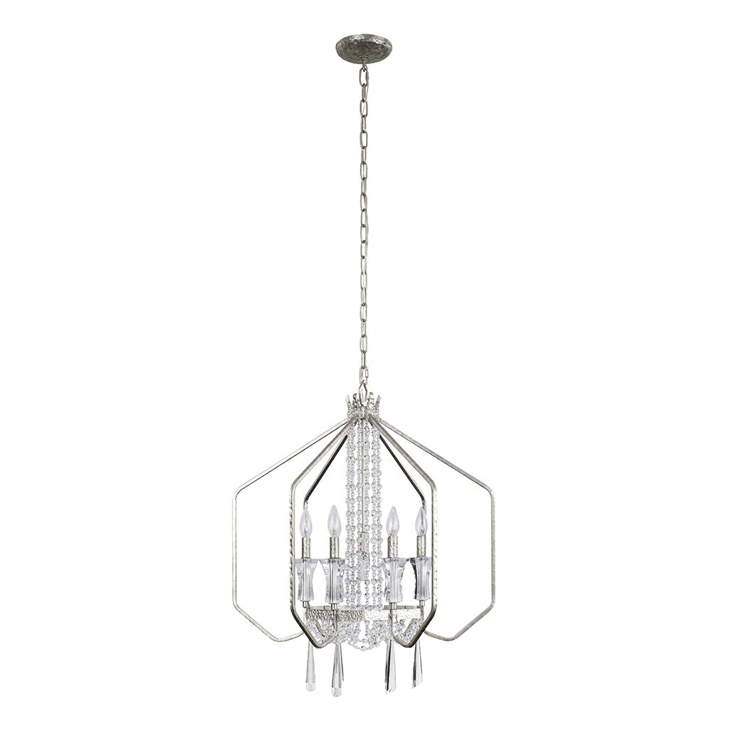 Barcelona 270P07TR 7-Light Pendant Light - Transcend Silver