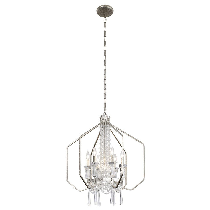 Barcelona 270P07TR 7-Light Pendant Light - Transcend Silver