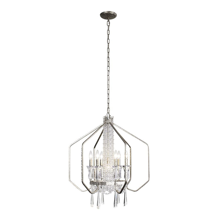 Barcelona 270P07TR 7-Light Pendant Light - Transcend Silver