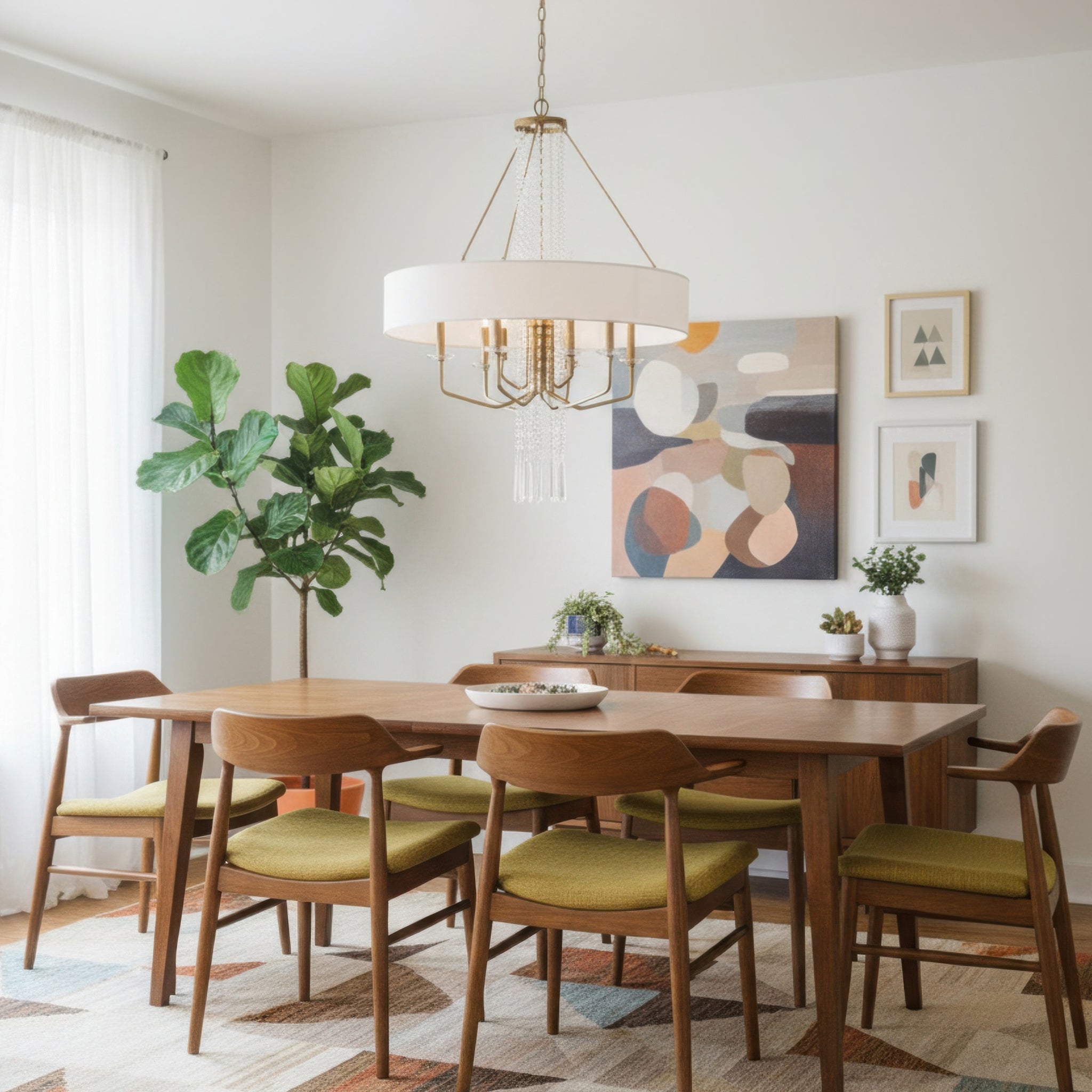 Barcelona 9 Light Pendant w/Shade - Brass Kisser