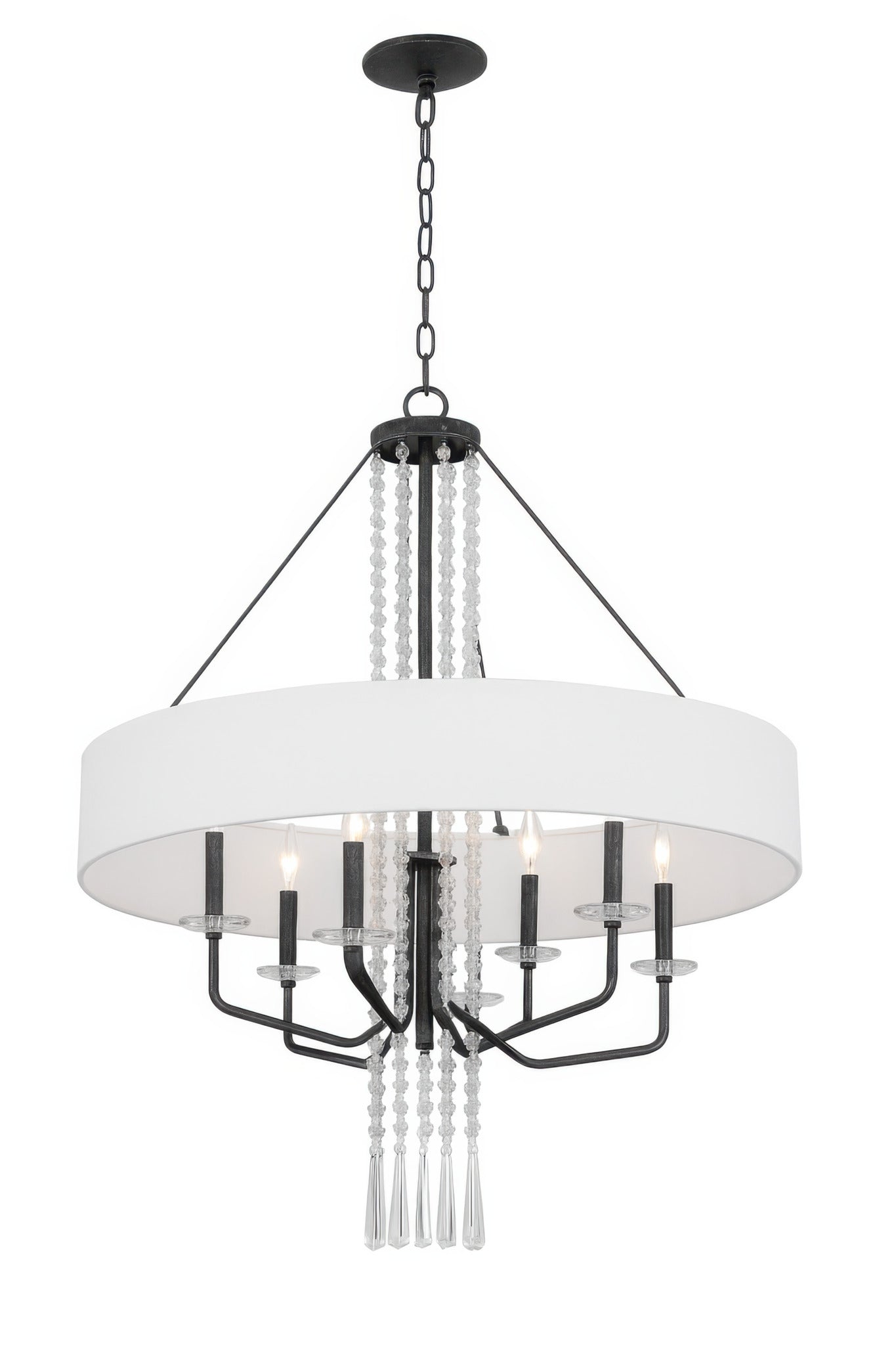 Barcelona 9 Light Pendant w/Shade - Onyx