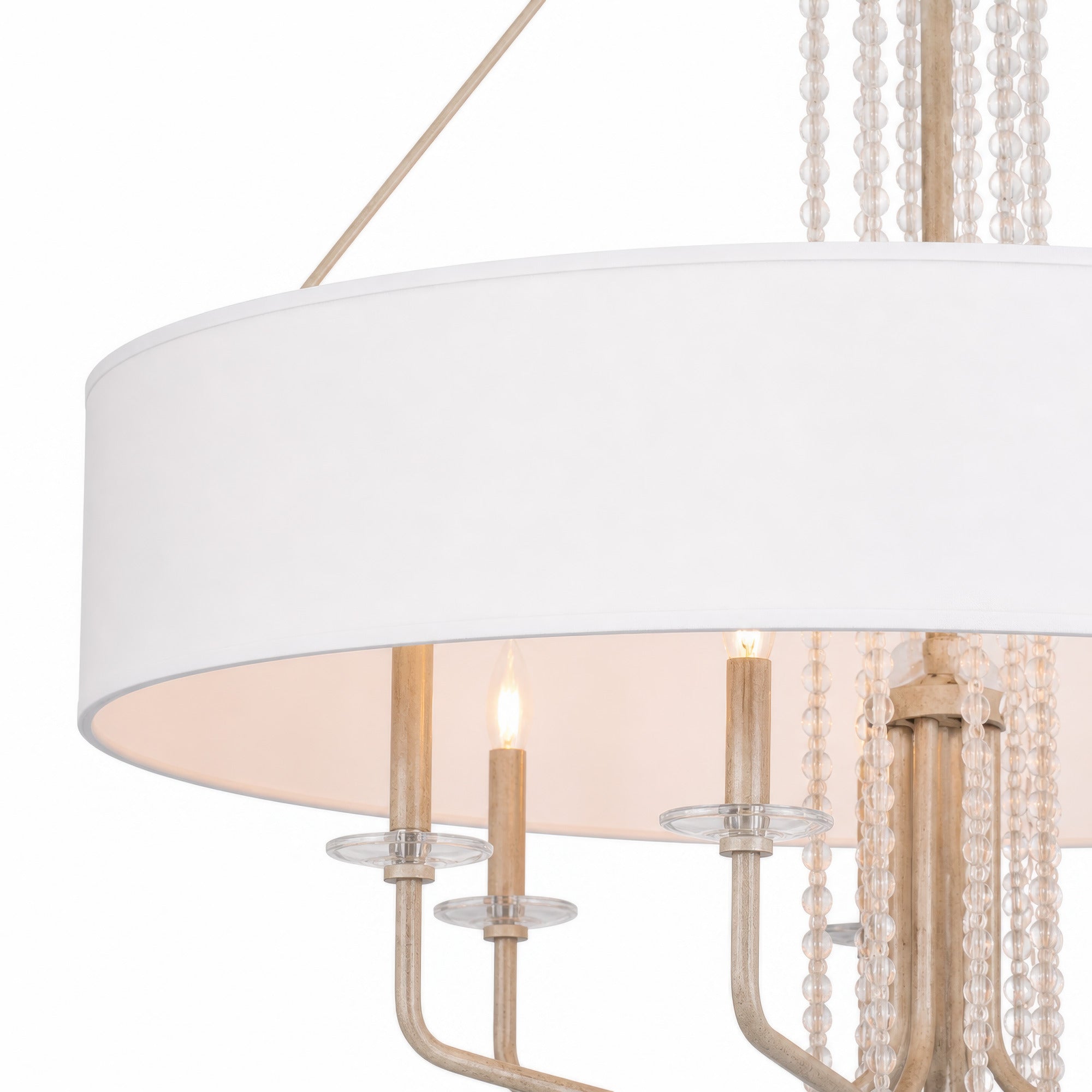 Barcelona 9 Light Pendant w/Shade - Transcend Silver