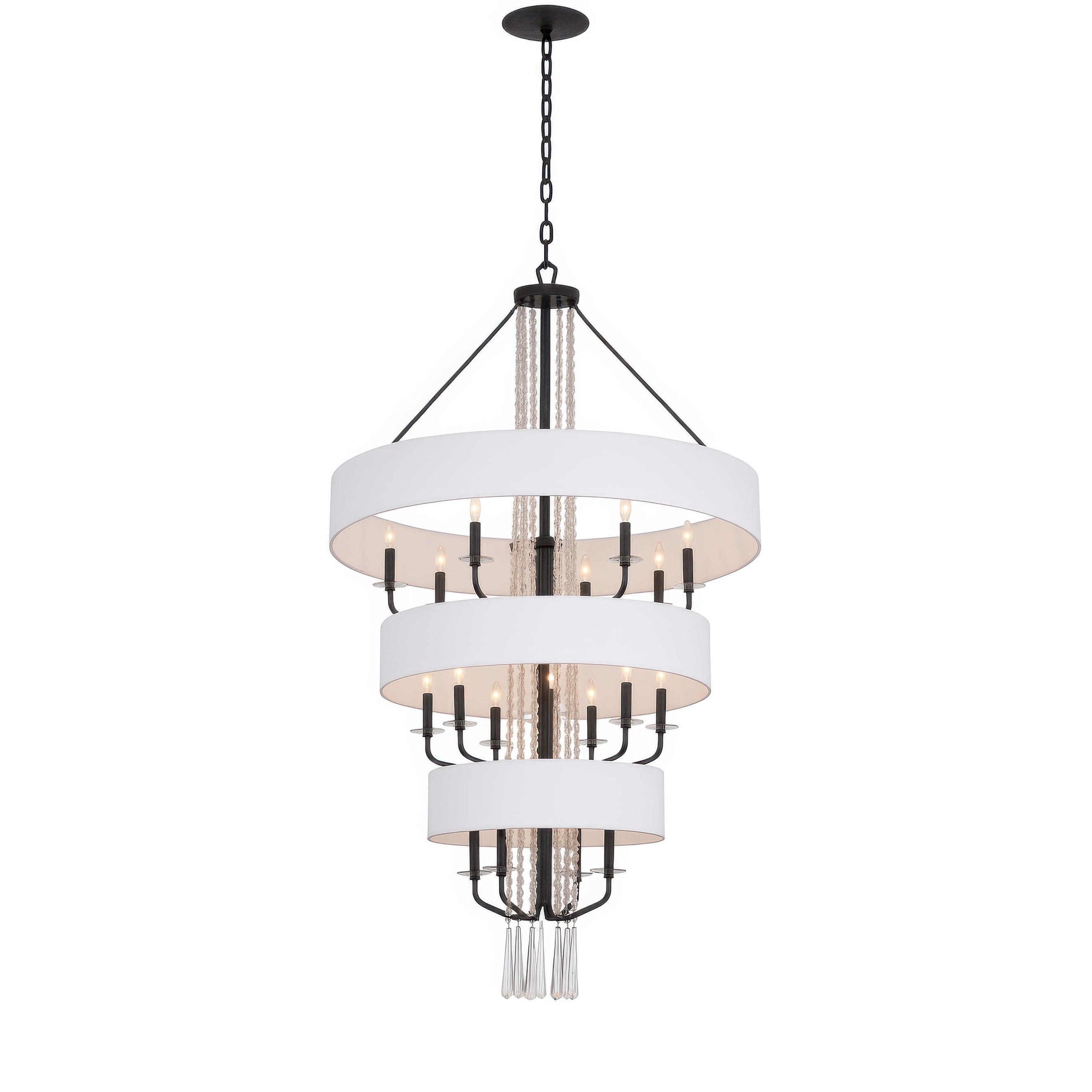 Barcelona 15 Light Pendant w/Shade - Onyx