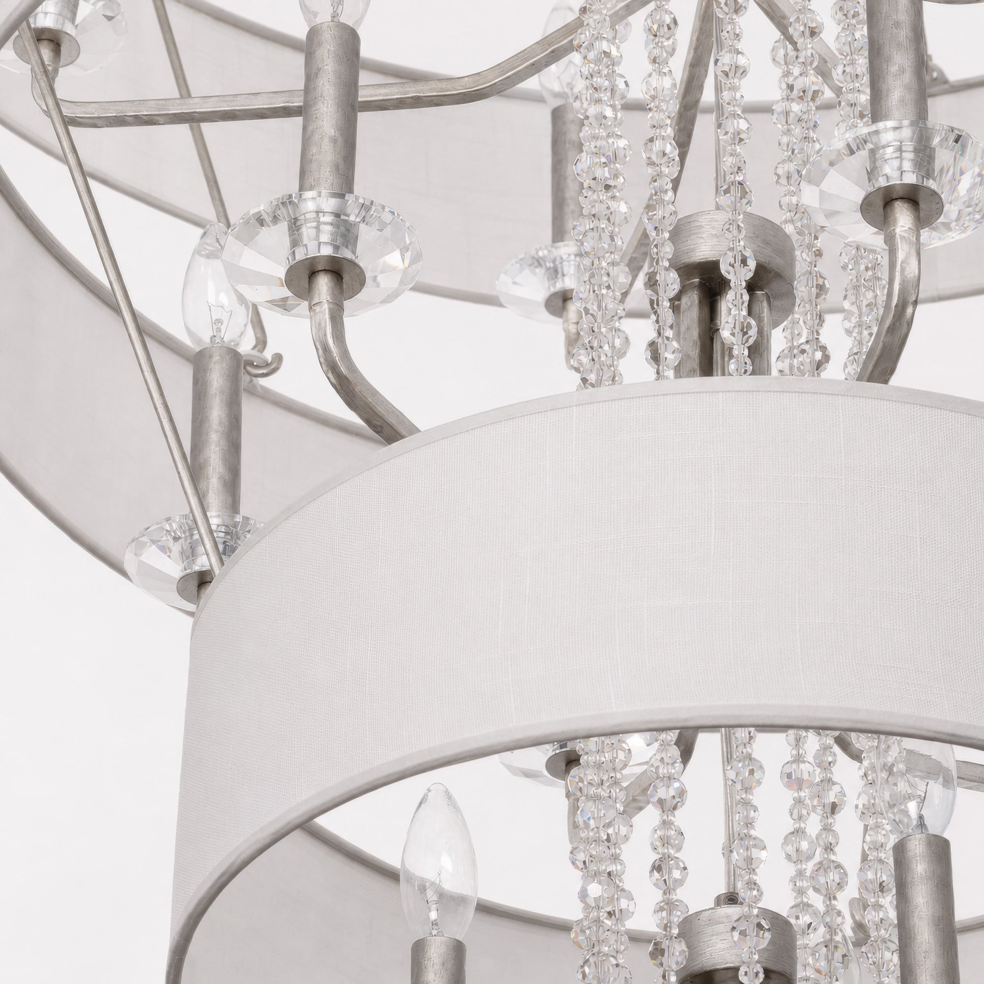 Barcelona 15 Light Pendant w/Shade - Transcend Silver