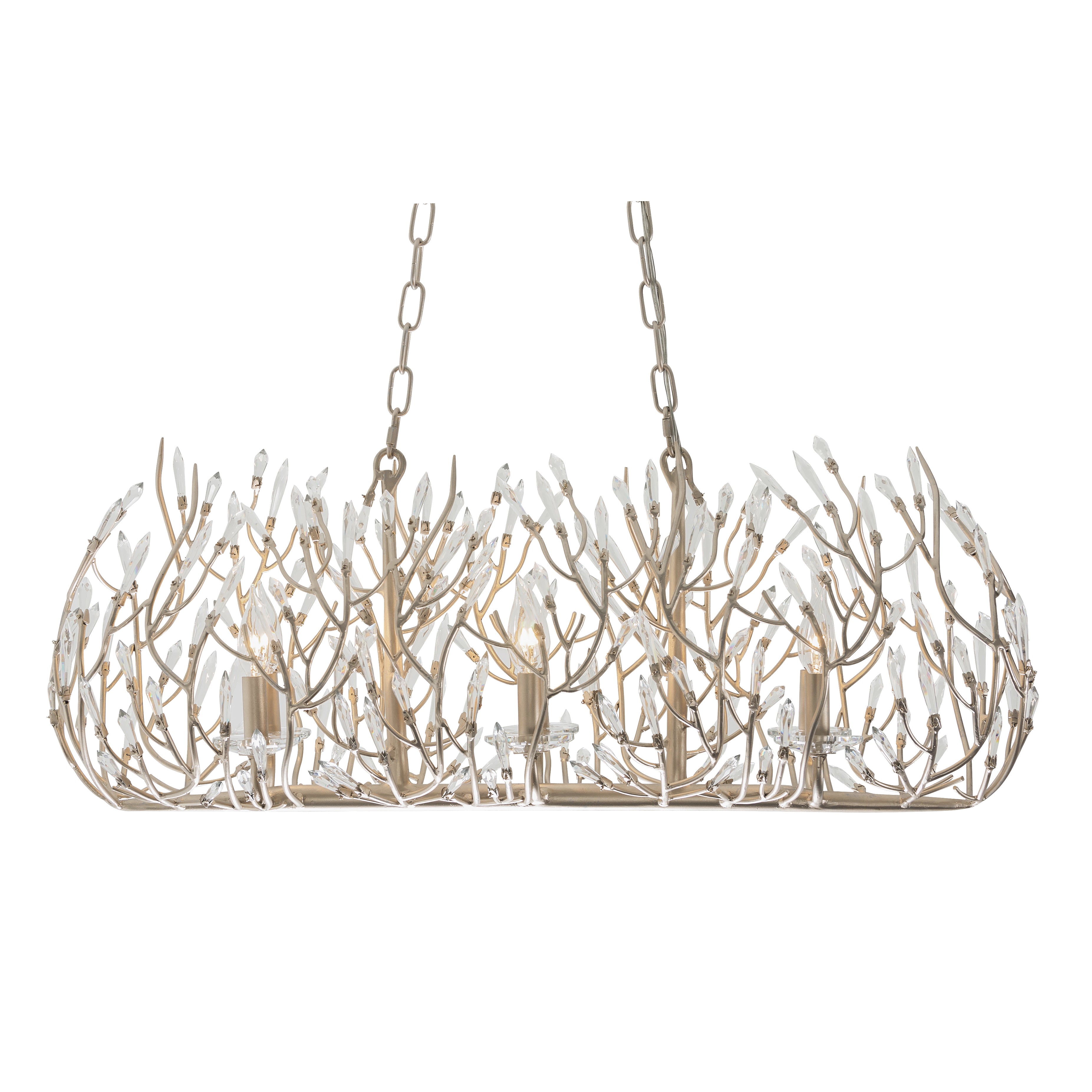 Bask 6-Light Crystal Linear Pendant - Gold Dust