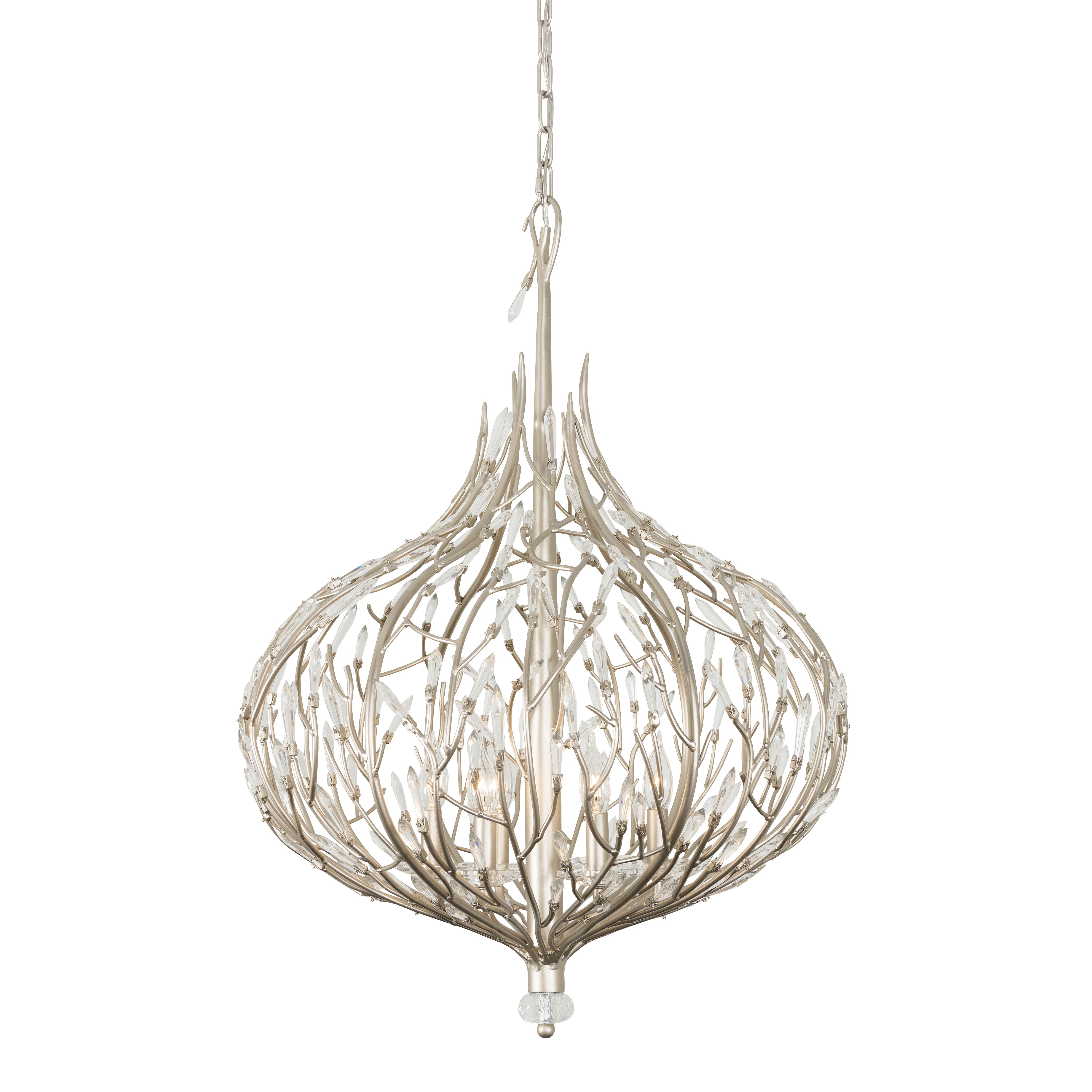 Bask 6-Light Crystal Pendant - Gold Dust