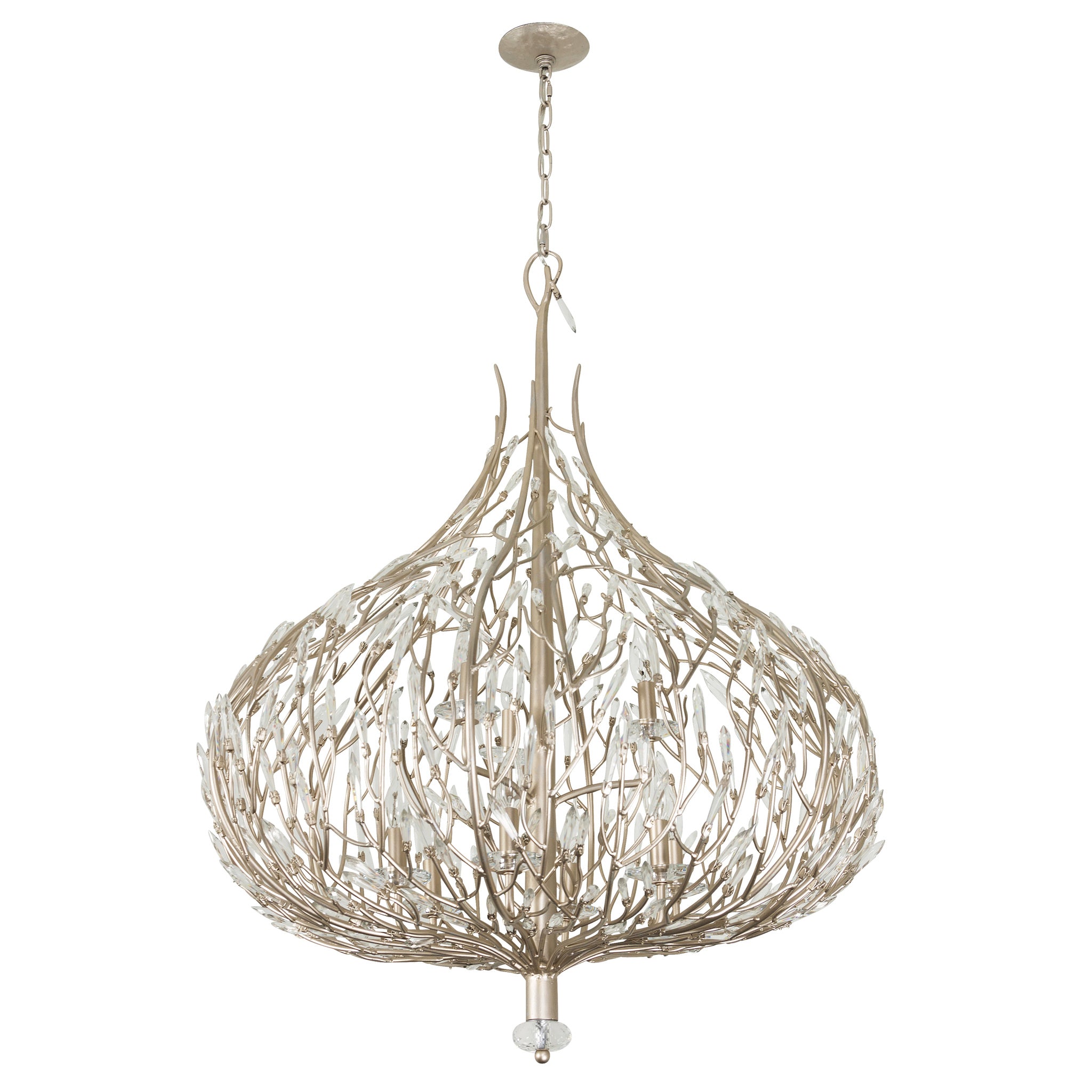 Bask 9 Light Crystal Pendant - Gold Dust