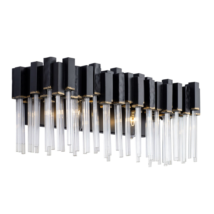 Matrix 309B02MBFG 2-Light Vanity Light - Matte Black/French Gold