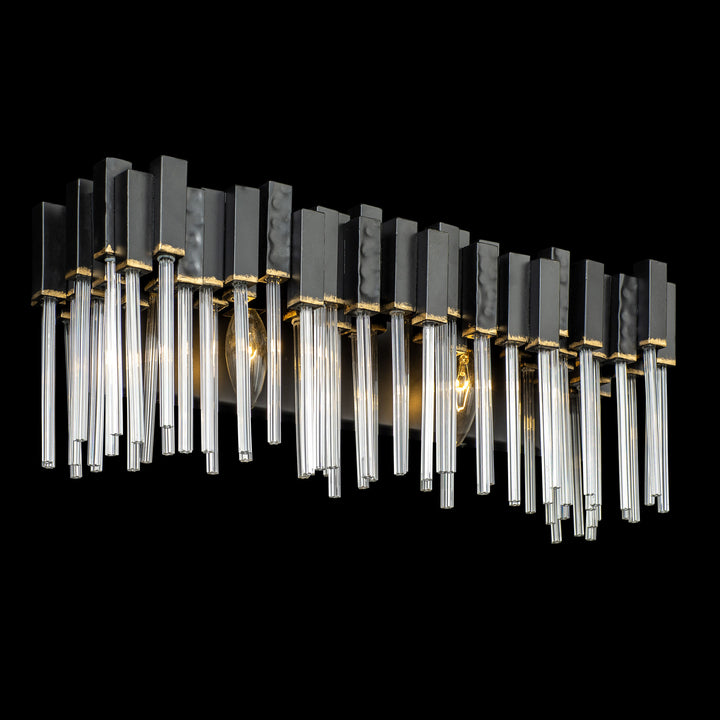 Matrix 309B02MBFG 2-Light Vanity Light - Matte Black/French Gold