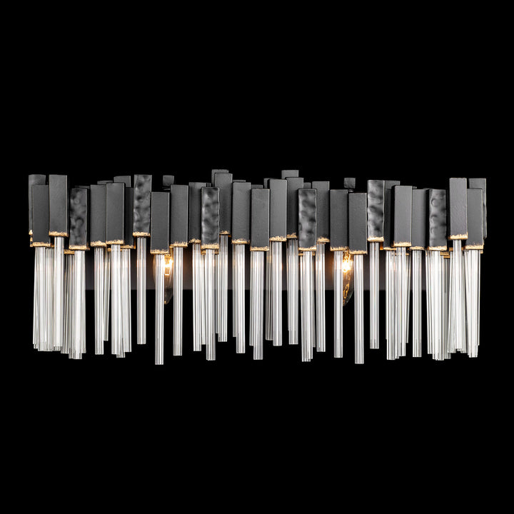 Matrix 309B02MBFG 2-Light Vanity Light - Matte Black/French Gold