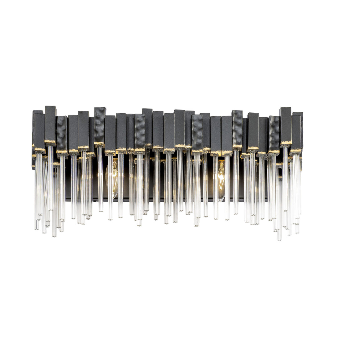Matrix 309B02MBFG 2-Light Vanity Light - Matte Black/French Gold