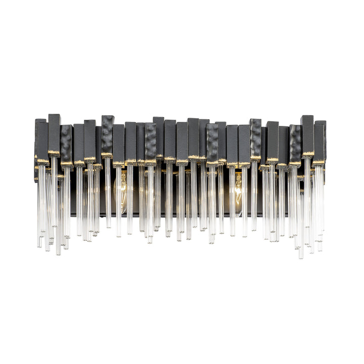 Matrix 309B02MBFG 2-Light Vanity Light - Matte Black/French Gold
