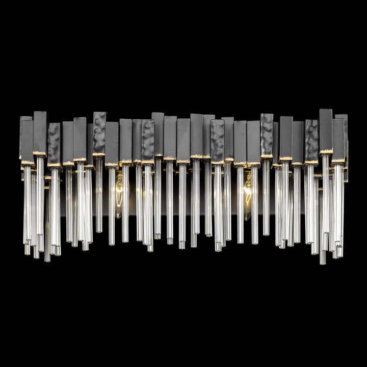Matrix 309B02MBFG 2-Light Vanity Light - Matte Black/French Gold