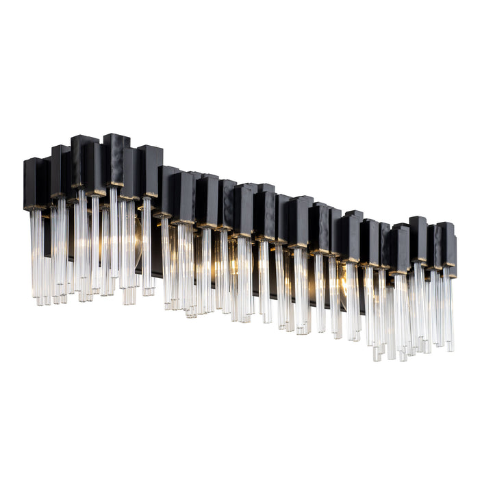 Matrix 309B03MBFG 3-Light Vanity Light - Matte Black/French Gold