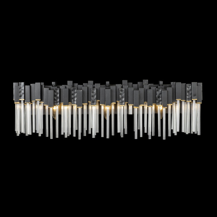 Matrix 309B03MBFG 3-Light Vanity Light - Matte Black/French Gold