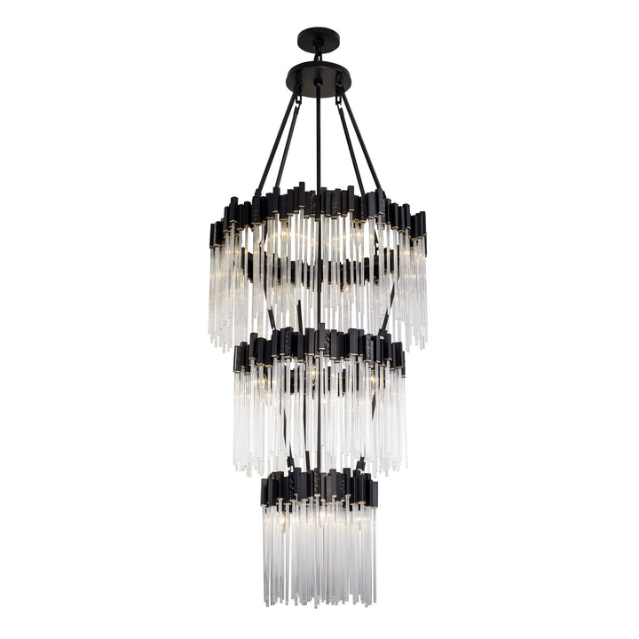 Matrix 309C19MBFG 18-Light Chandelier - Matte Black/French Gold