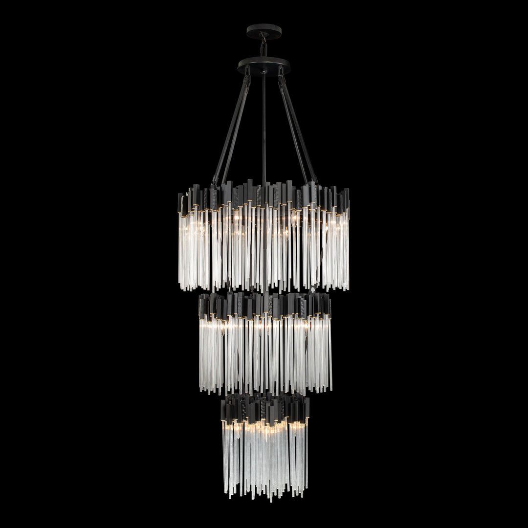 Matrix 309C19MBFG 18-Light Chandelier - Matte Black/French Gold