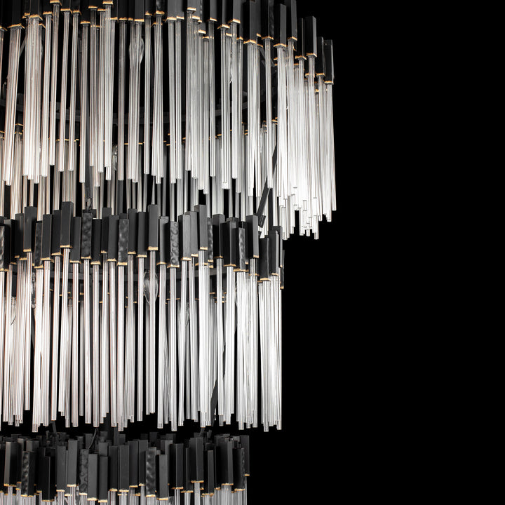 Matrix 309C30MBFG 30-Light Chandelier - Matte Black/French Gold