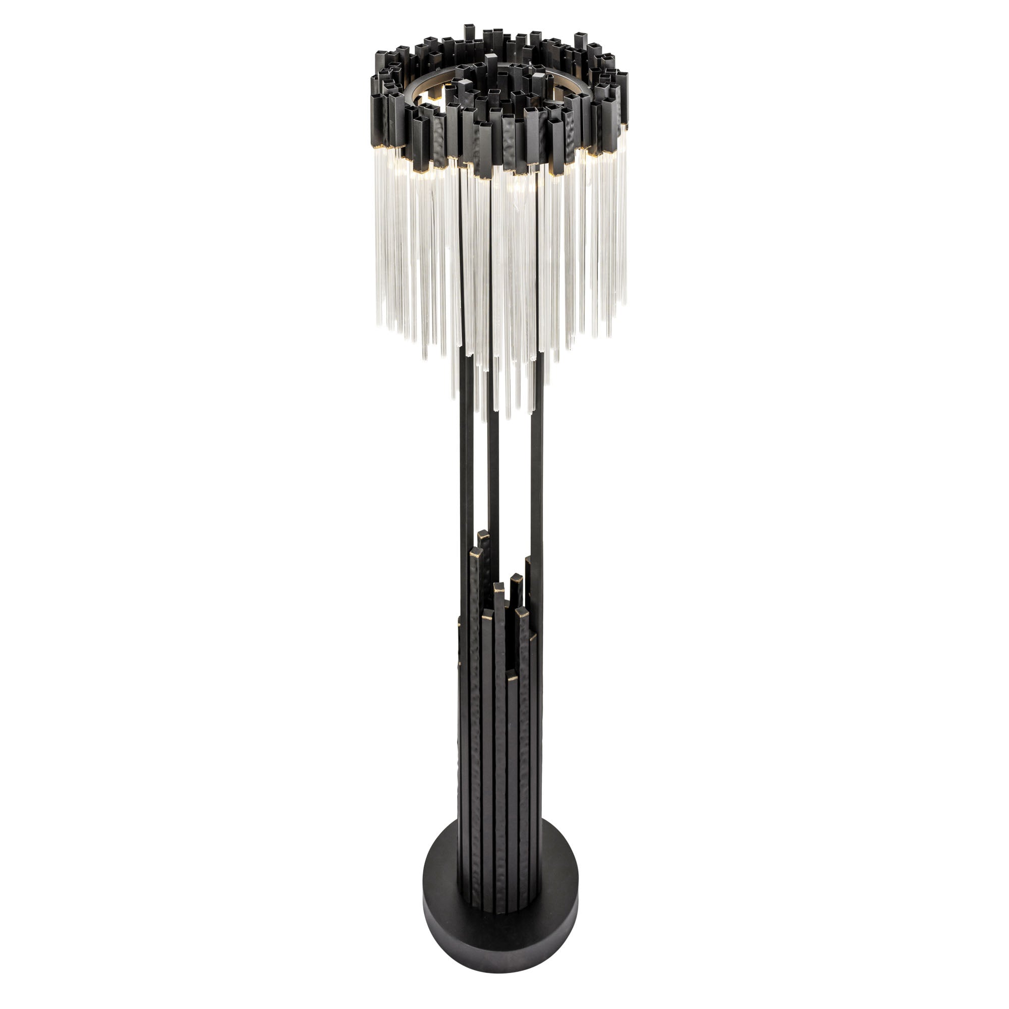 Matrix 6 Light Floor Lamp - Matte Black/French Gold