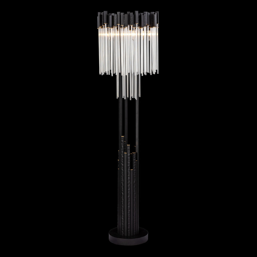 Matrix 309L06MBFG 6-Lt Floor Lamp - Matte Black/French Gold