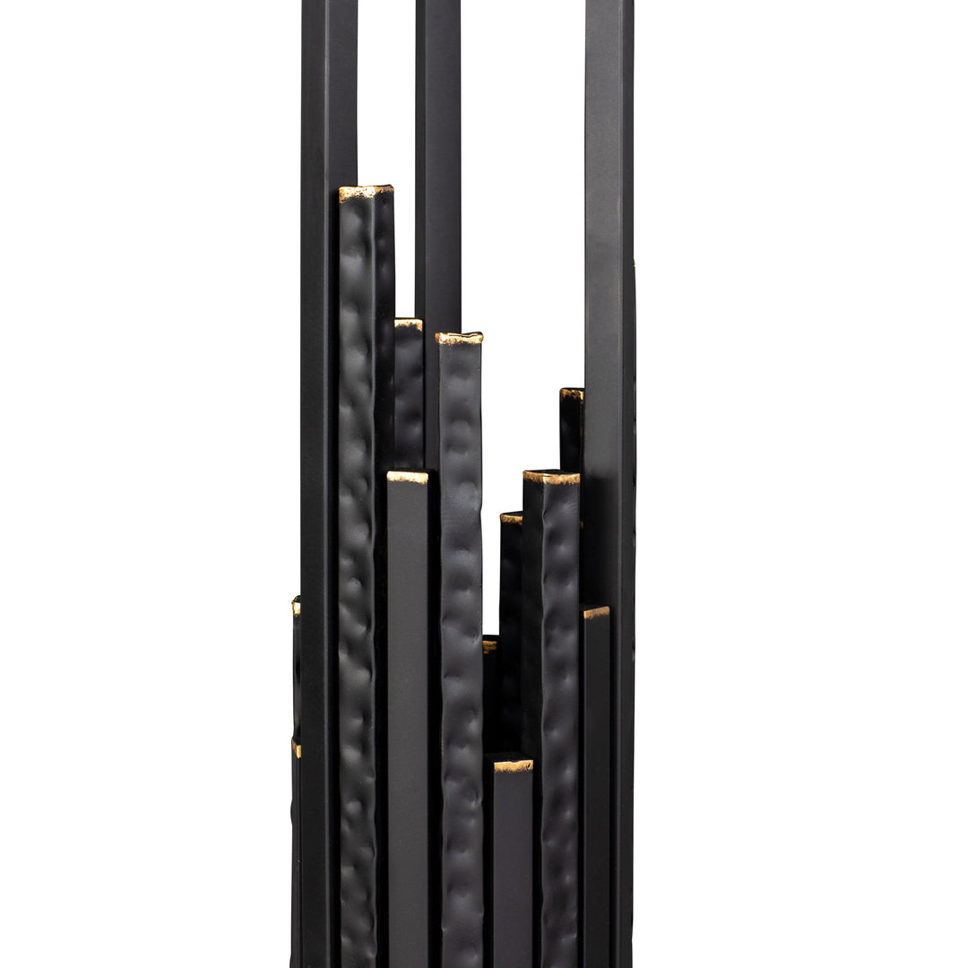 Matrix 309L06MBFG 6-Lt Floor Lamp - Matte Black/French Gold