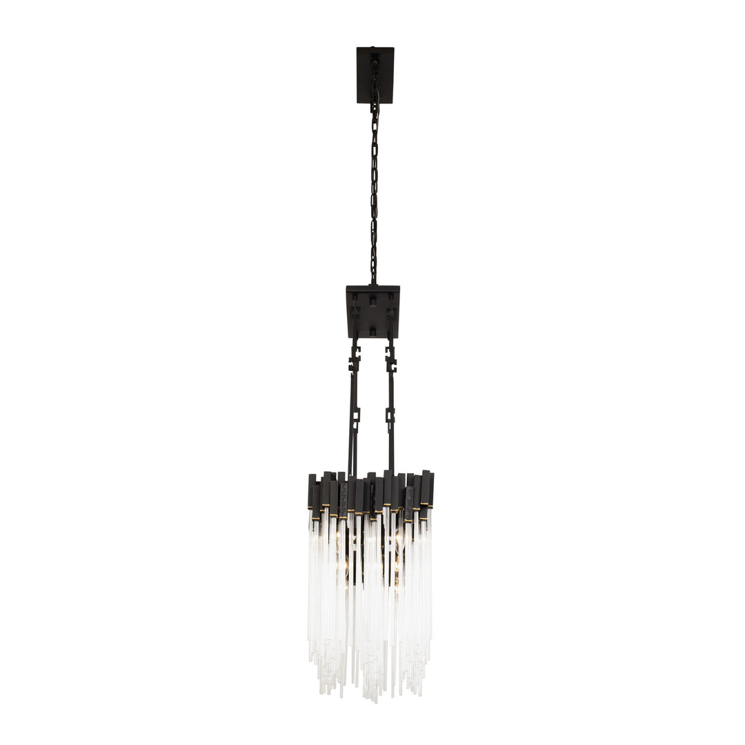 Matrix 309N06MBFG 6-Light Linear Pendant Light - Matte Black/French Gold