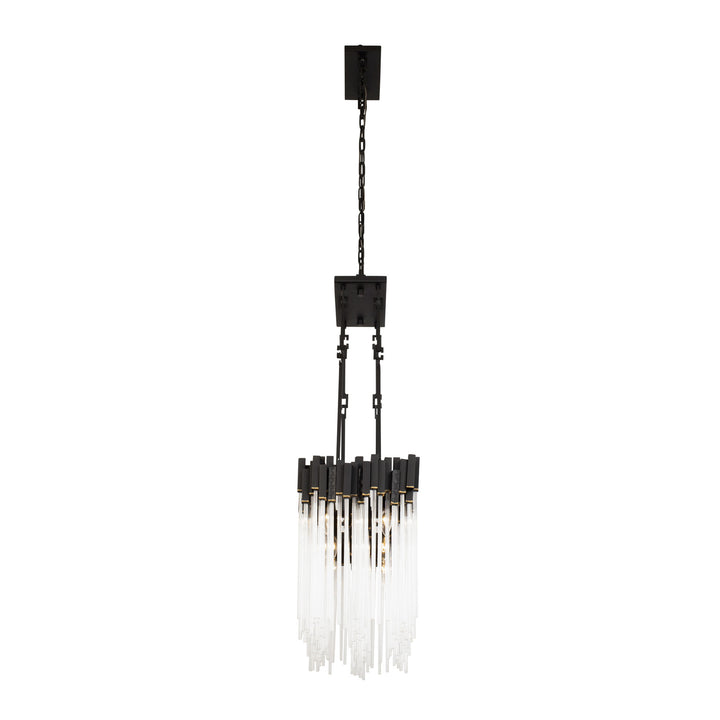 Matrix 309N06MBFG 6-Light Linear Pendant Light - Matte Black/French Gold