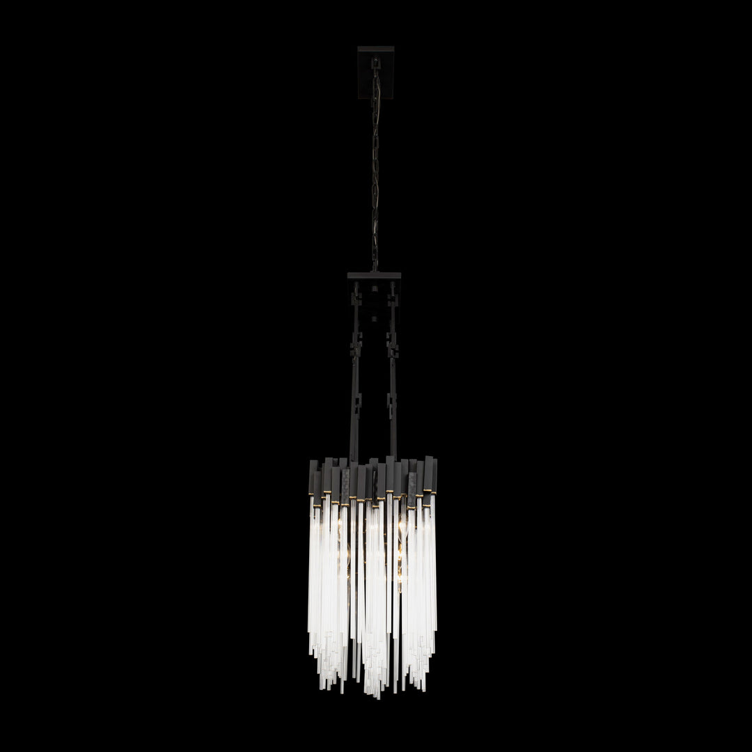 Matrix 309N06MBFG 6-Light Linear Pendant Light - Matte Black/French Gold