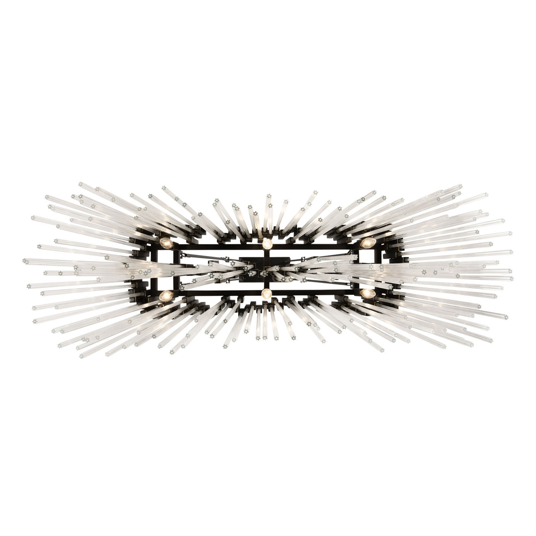 Matrix 309N06MBFG 6-Light Linear Pendant Light - Matte Black/French Gold