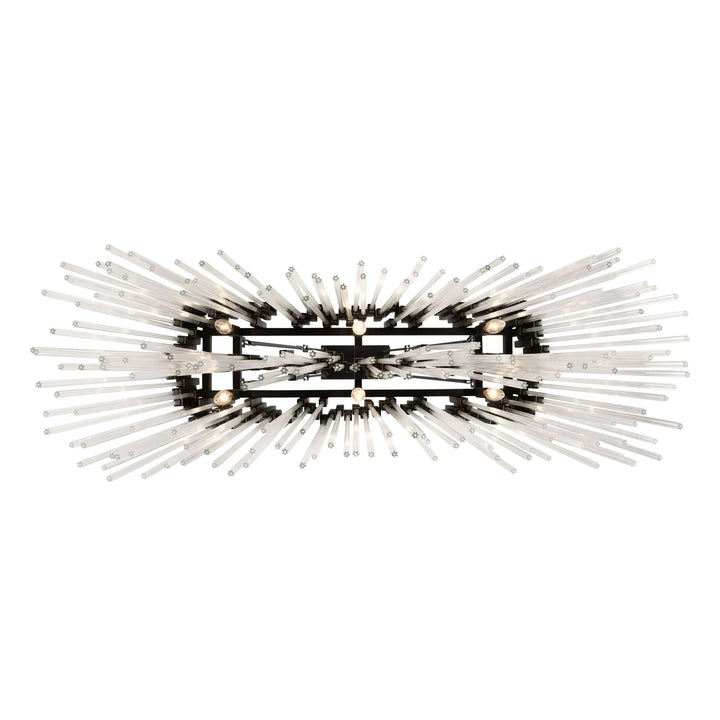 Matrix 309N06MBFG 6-Light Linear Pendant Light - Matte Black/French Gold