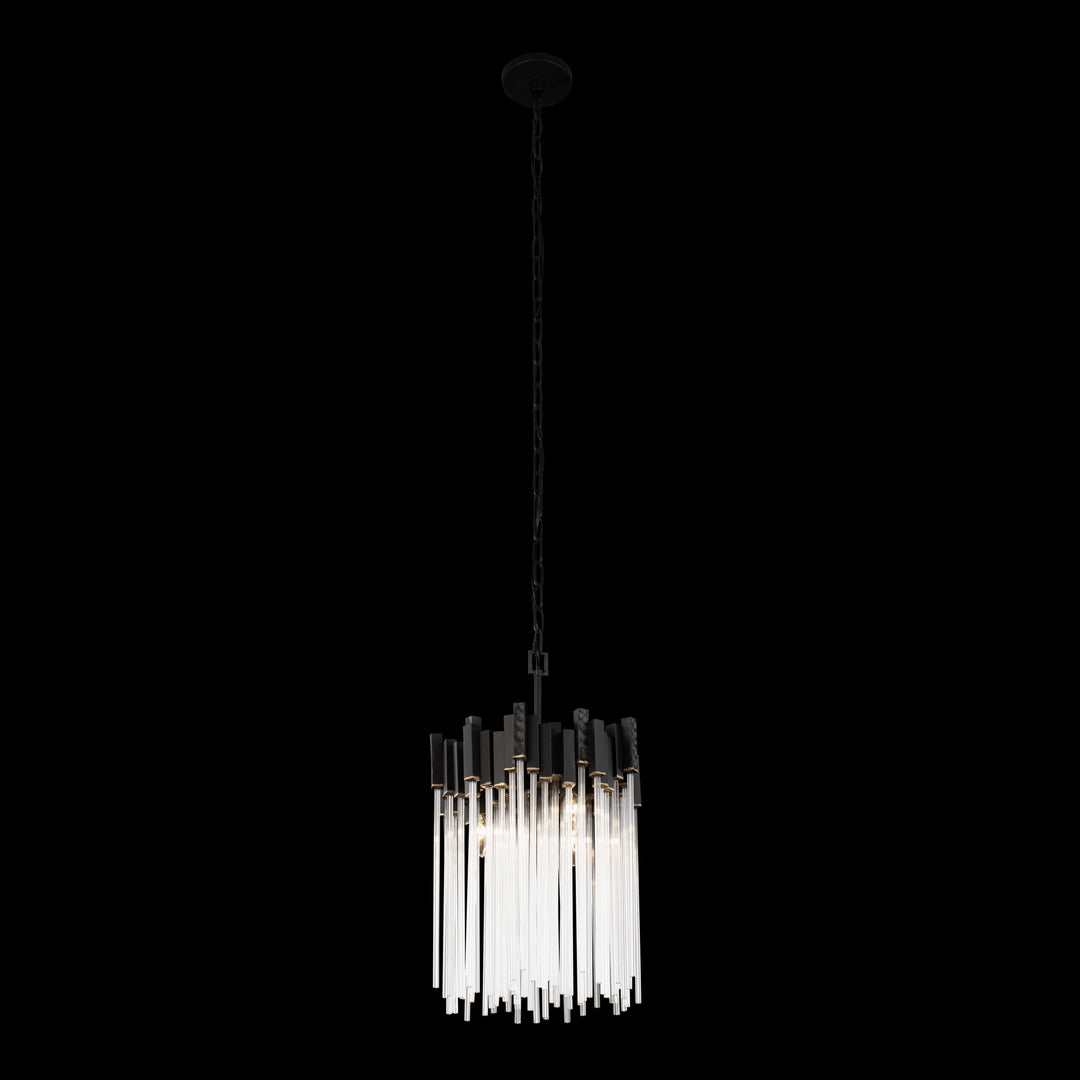 Matrix 309P03MBFG 3-Light Pendant Light - Matte Black/French Gold