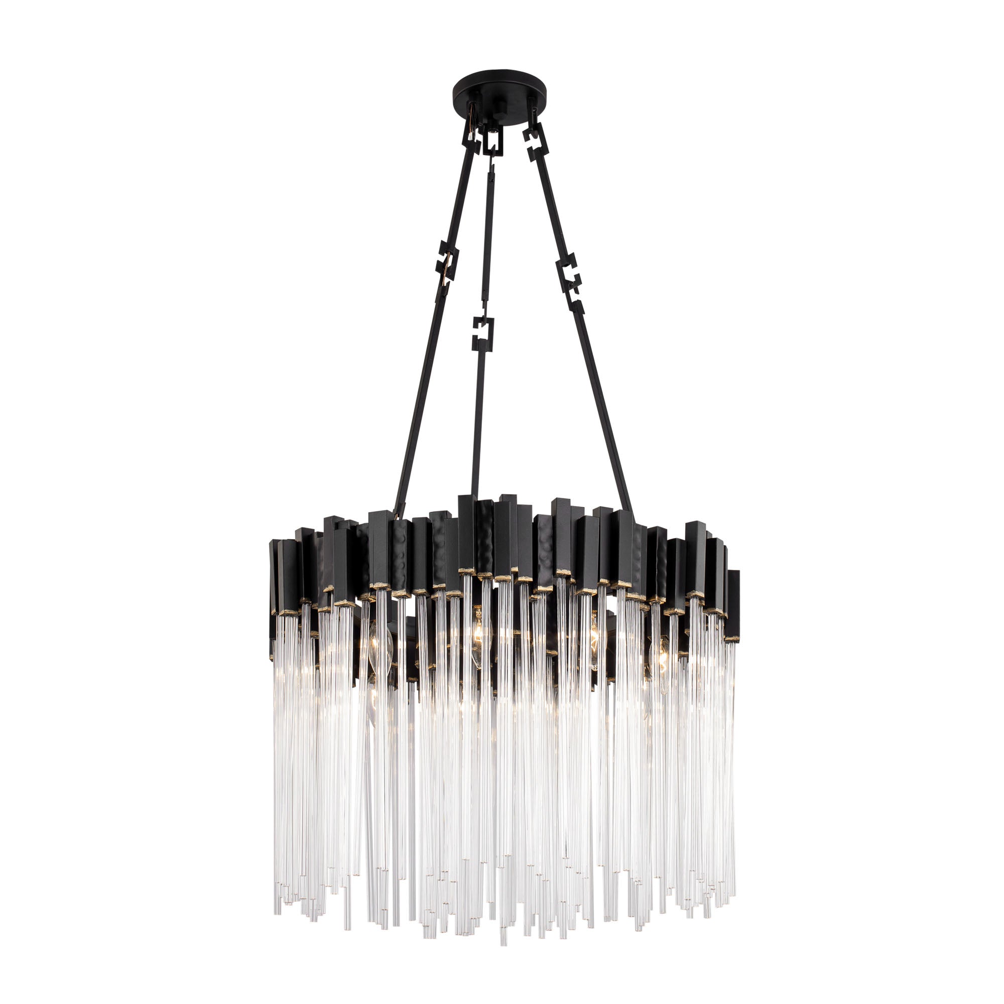 Matrix 9 Light Pendant - Matte Black/French Gold