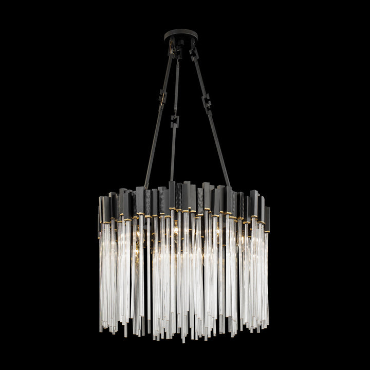 Matrix 309P09MBFG 9-Light Pendant Light - Matte Black/French Gold