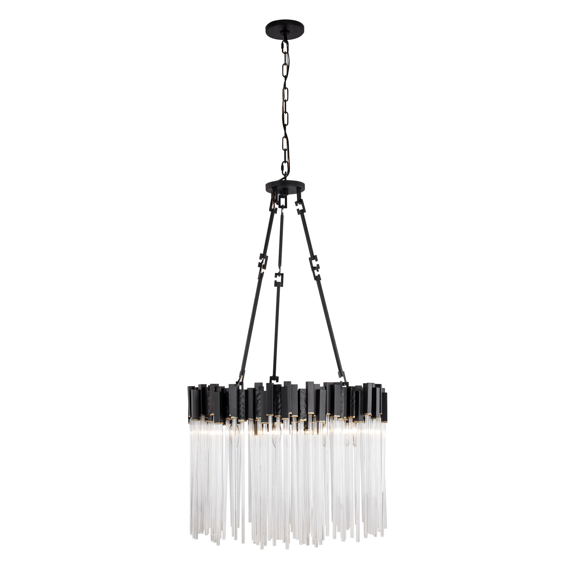 Matrix 9 Light Pendant - Matte Black/French Gold