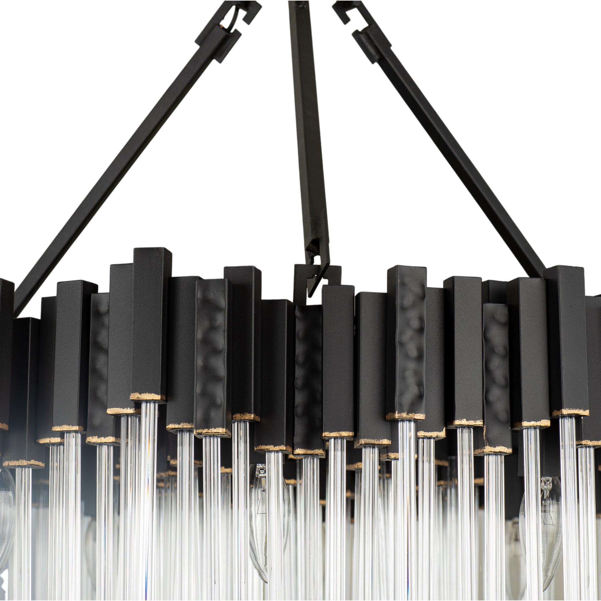Matrix 10 Light Pendant - Matte Black/French Gold