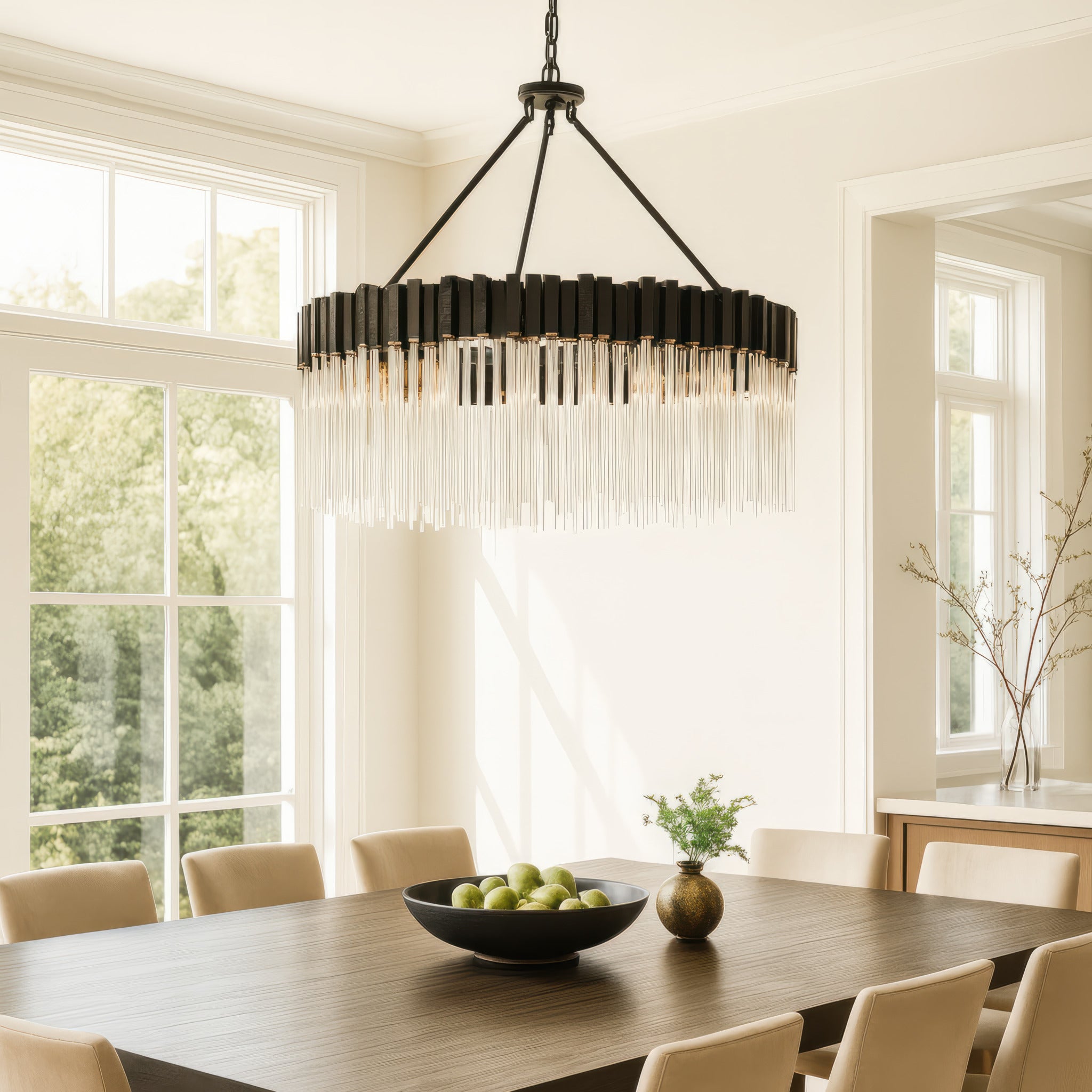 Matrix 10 Light Pendant - Matte Black/French Gold