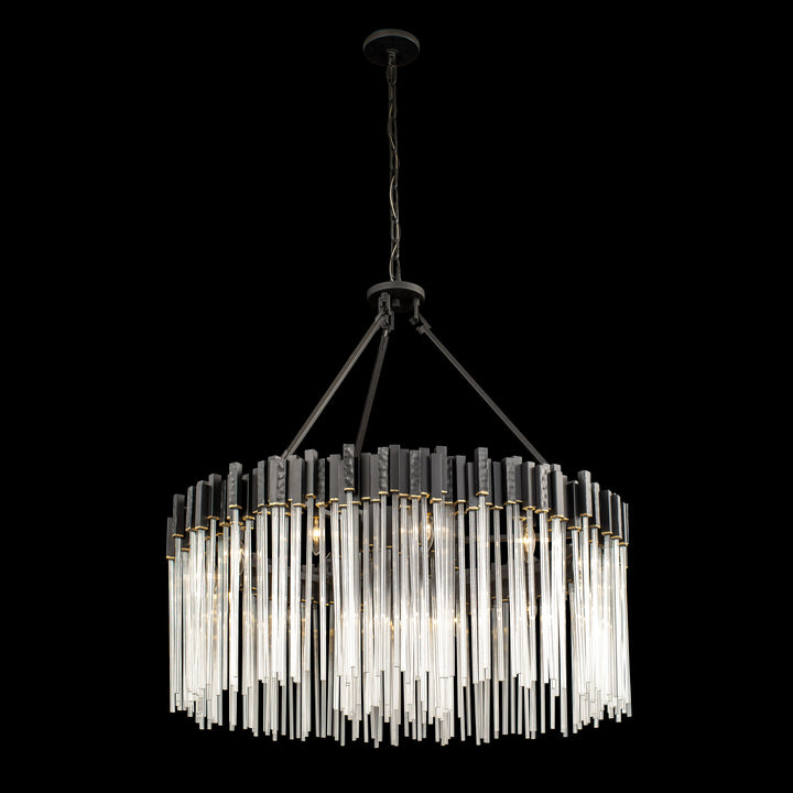 Matrix 309P12MBFG 12-Light Pendant Light - Matte Black/French Gold