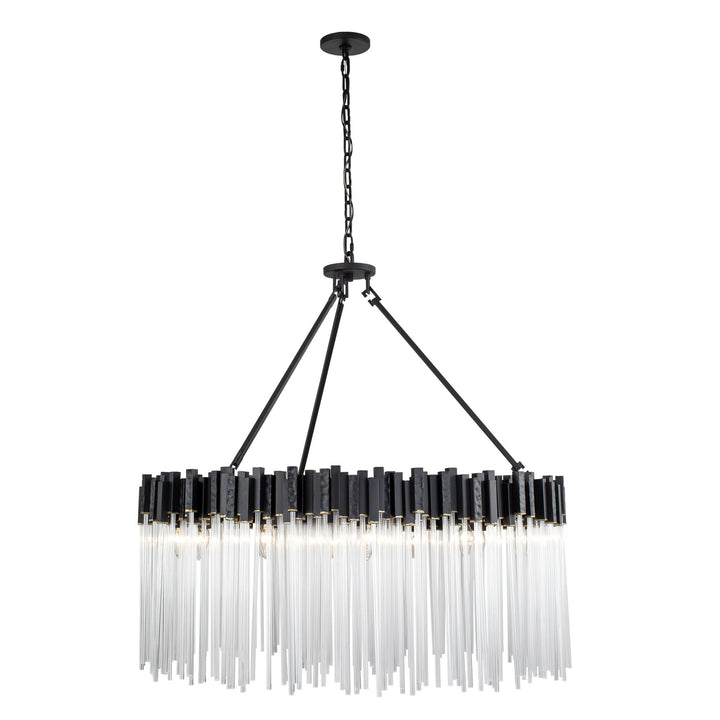 Matrix 309P12MBFG 12-Light Pendant Light - Matte Black/French Gold
