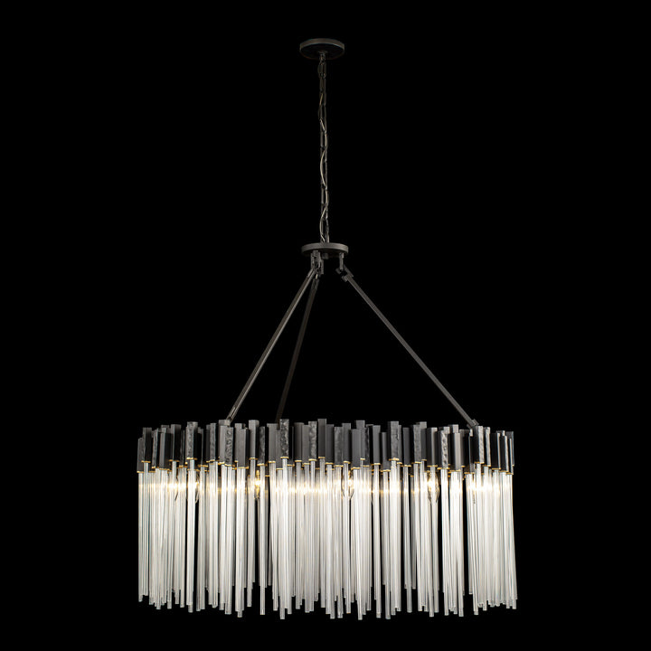 Matrix 309P12MBFG 12-Light Pendant Light - Matte Black/French Gold