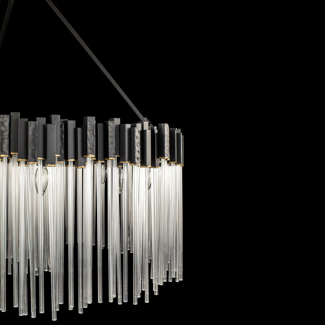 Matrix 309P12MBFG 12-Light Pendant Light - Matte Black/French Gold