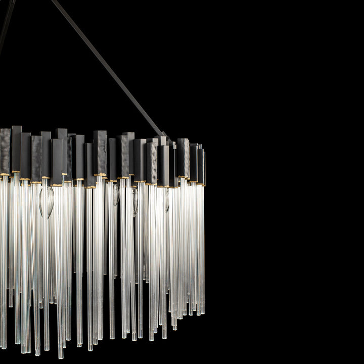 Matrix 309P12MBFG 12-Light Pendant Light - Matte Black/French Gold